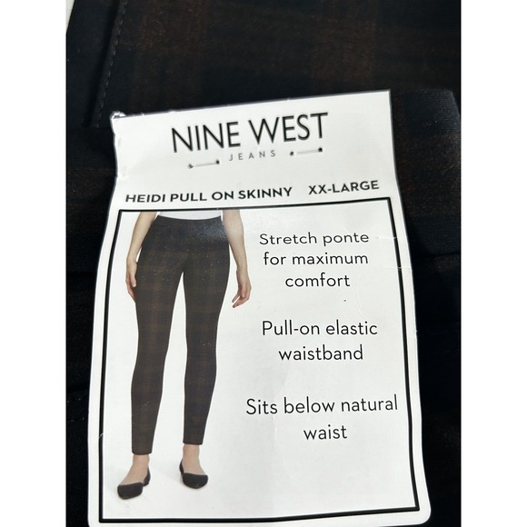 Nine West Womens High Rise Heidi Pull On Stretch Skinny Pant XXL New! - Picture 7 of 7